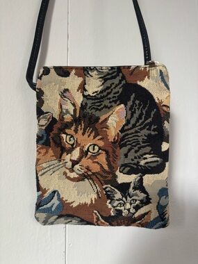 Cat tapestry vintage 90s mini crossbody